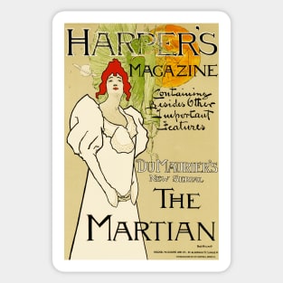 HARPER'S MAGAZINE THE MARTIAN 1897 by Fred Hyland Maitres De L' Affiche Collection Sticker